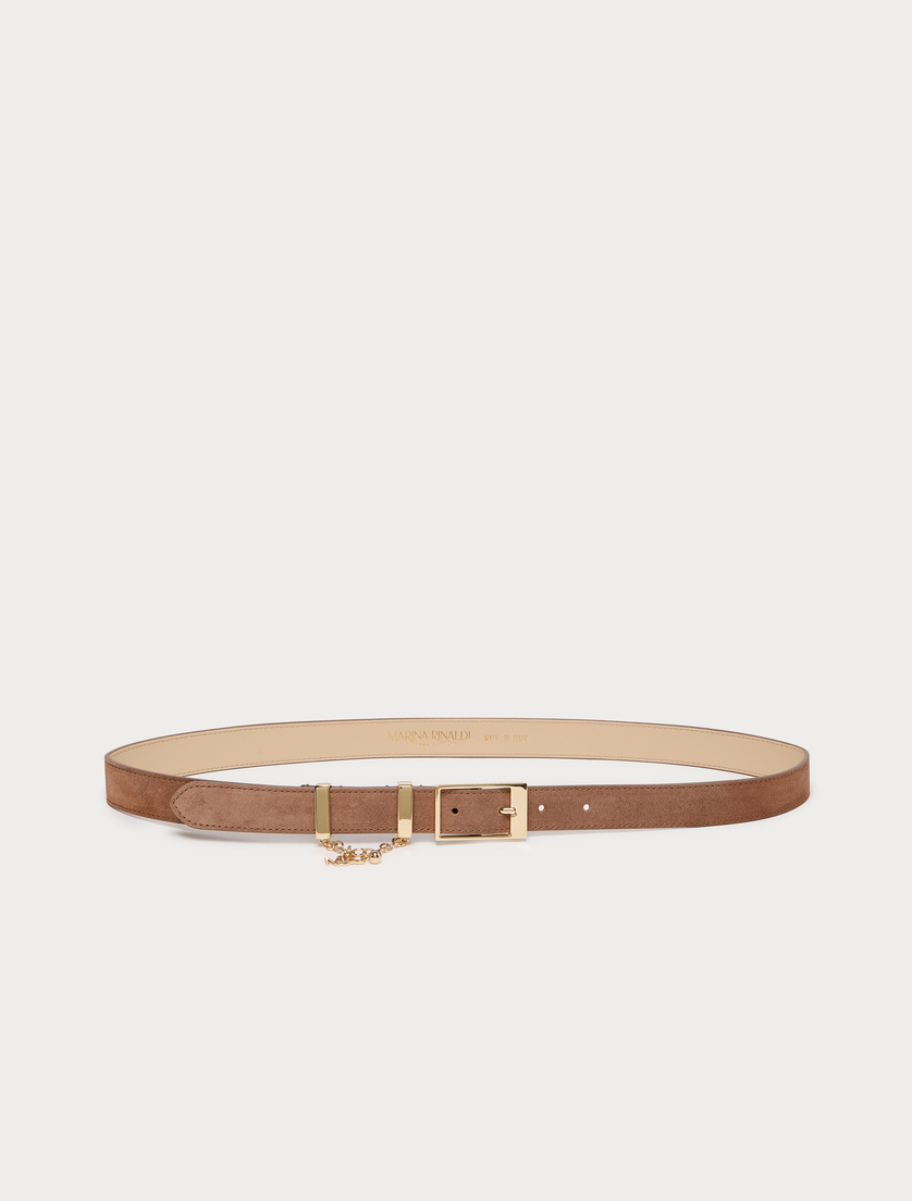 Suede belt - BROWN - Marina Rinaldi