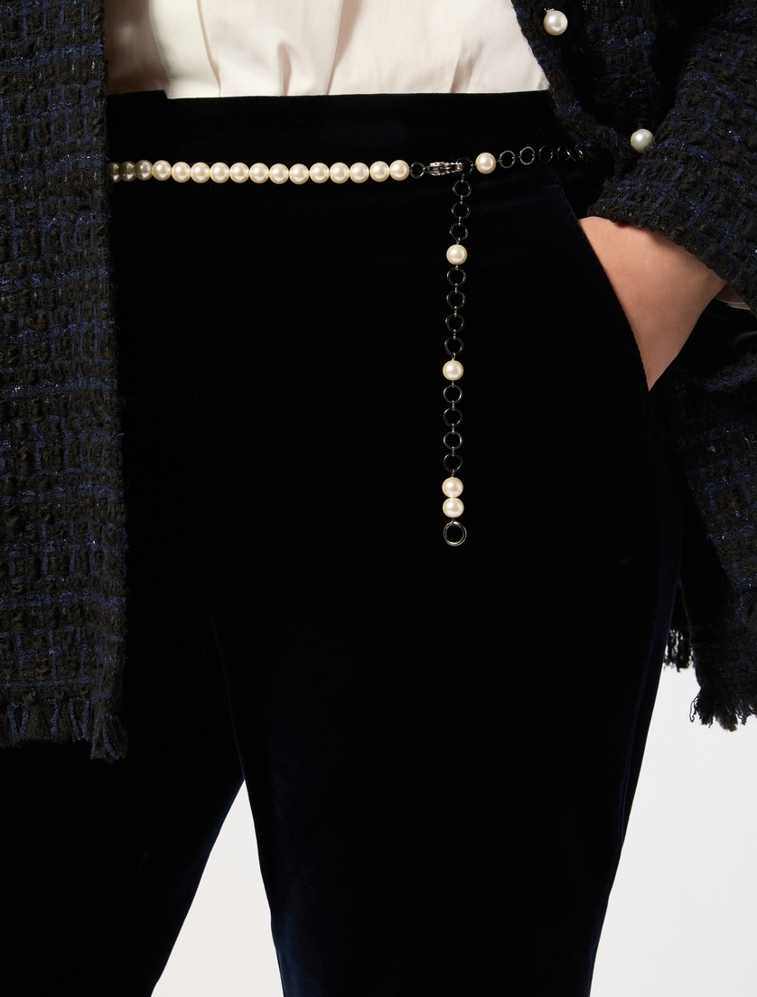 Pearl-adorned belt - KRYSTALICZNY - Marina Rinaldi - 3