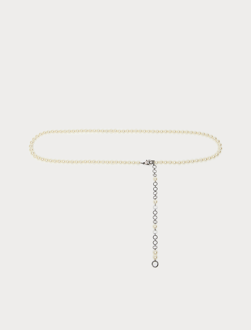 Pearl-adorned belt - KRYSTALICZNY - Marina Rinaldi