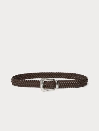 Braided belt - BROWN