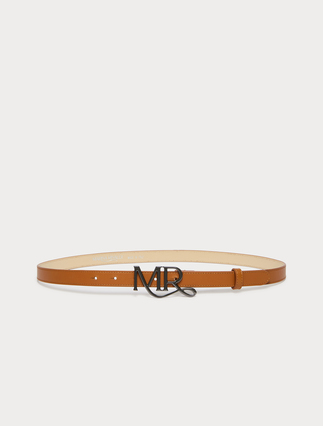 Leather belt - TOBACCO