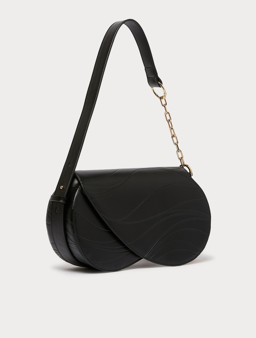 Sac à rabat ondulé et breloques - NOIR - Marina Rinaldi - 2