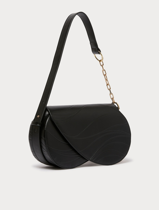 Sac à rabat ondulé et breloques - NOIR - Marina Rinaldi - 2