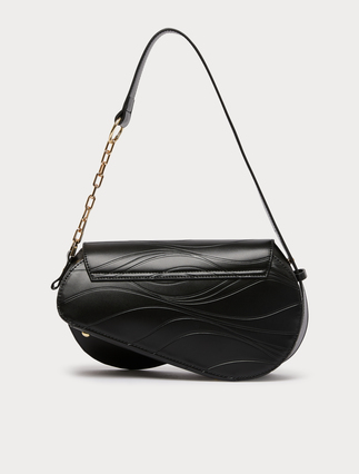 Sac à rabat ondulé et breloques - NOIR - Marina Rinaldi - 3