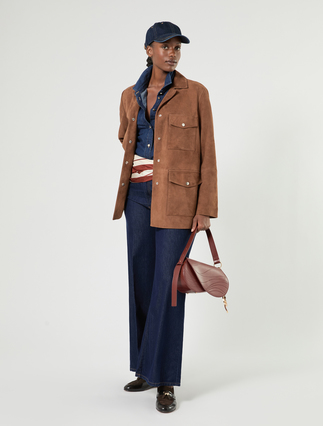 Charm-adorned wavy flapover bag - BRICK RED - Marina Rinaldi - 7