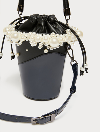 Bucket bag with pearls - Marina Rinaldi