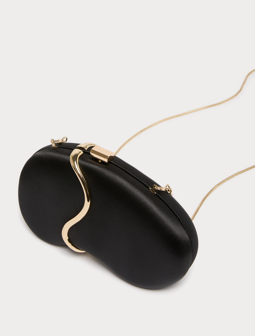 Satin clutch bag - BLACK - Marina Rinaldi - 4