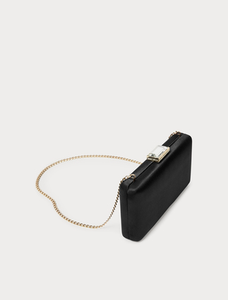 Clutch aus Satin - SCHWARZ - Marina Rinaldi - 2