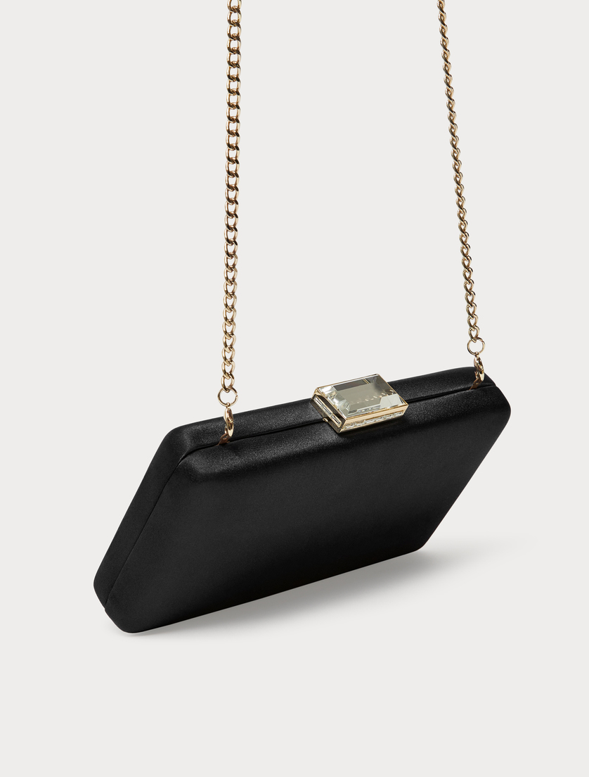 Clutch aus Satin - SCHWARZ - Marina Rinaldi - 3
