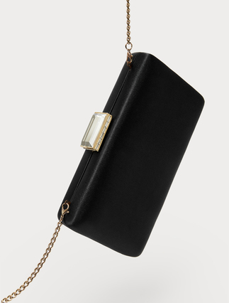 Clutch aus Satin - SCHWARZ - Marina Rinaldi - 4