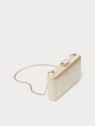 Clutch aus Satin - BEIGE - Marina Rinaldi - 2