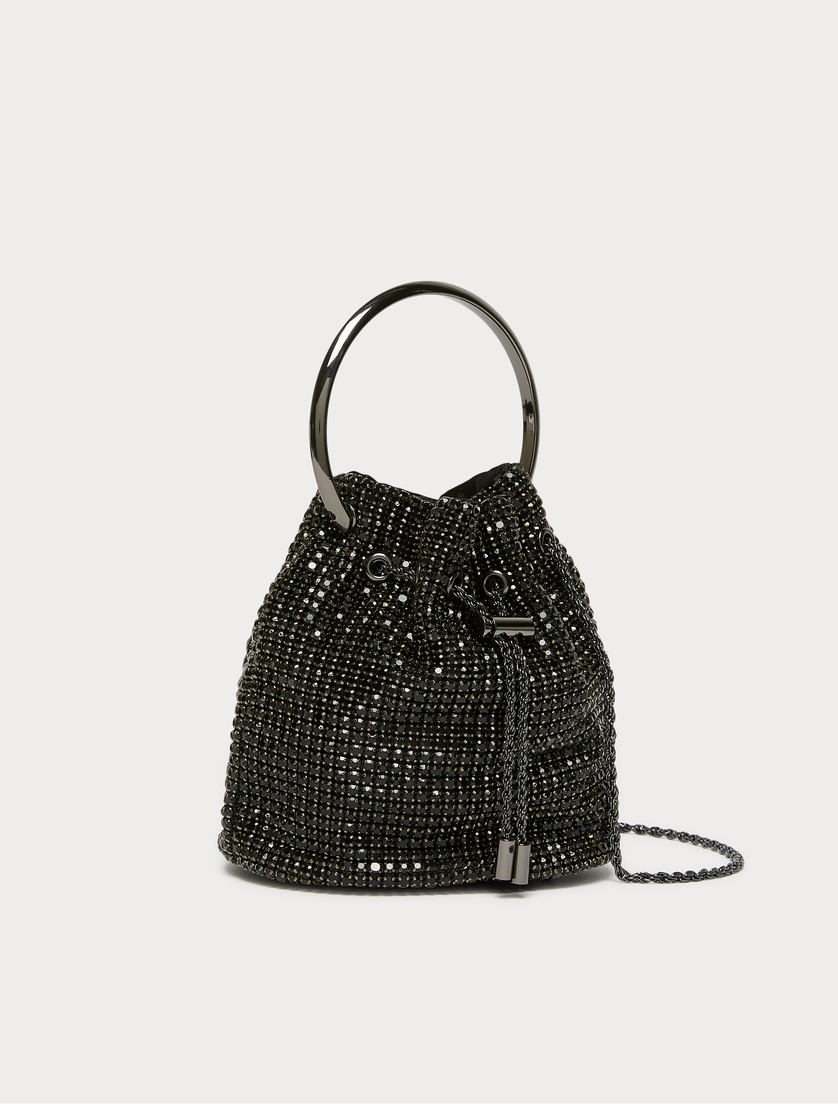 Bucket bag with all-over rhinestone detail - BLACK - Marina Rinaldi - 2