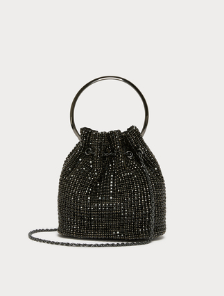 Bucket bag with all-over rhinestone detail - BLACK - Marina Rinaldi - 3