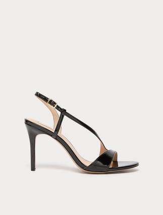 Mirror-look sandals - BLACK