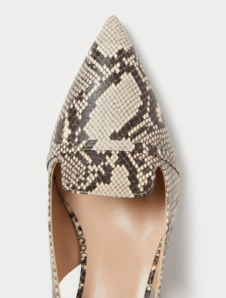 Sling-back court shoes in animal-print leather - NATURAL - Marina Rinaldi - 4