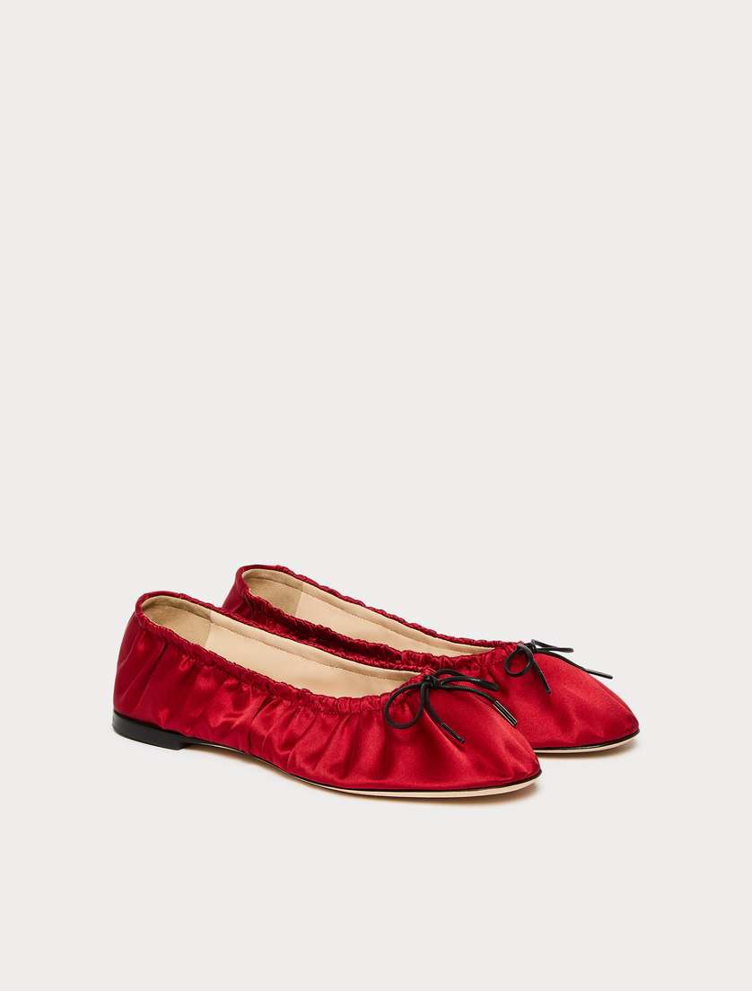 Satin ballet flats - CHERRY - Marina Rinaldi - 2