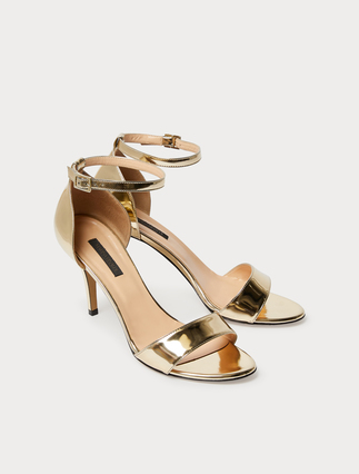 Sandalen in Spiegel-Optik - BEIGE GOLD - Marina Rinaldi - 2