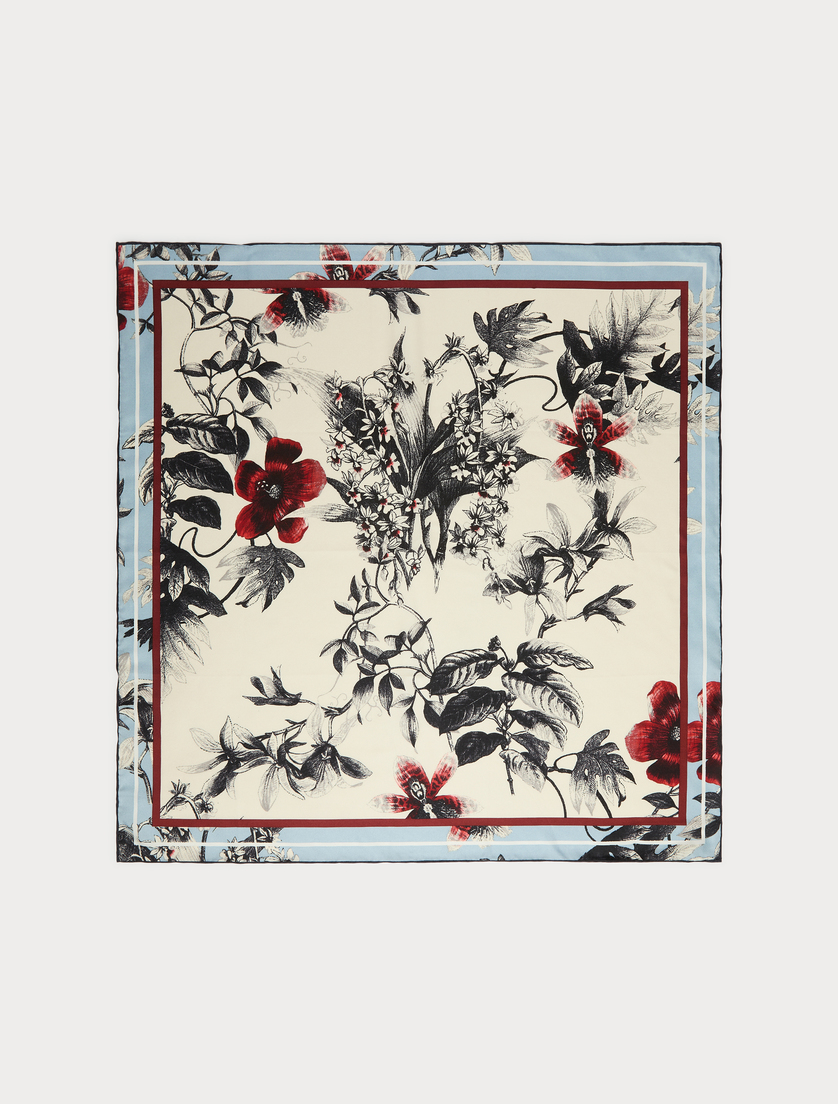 Silk twill scarf - LIGHT BLUE - Marina Rinaldi
