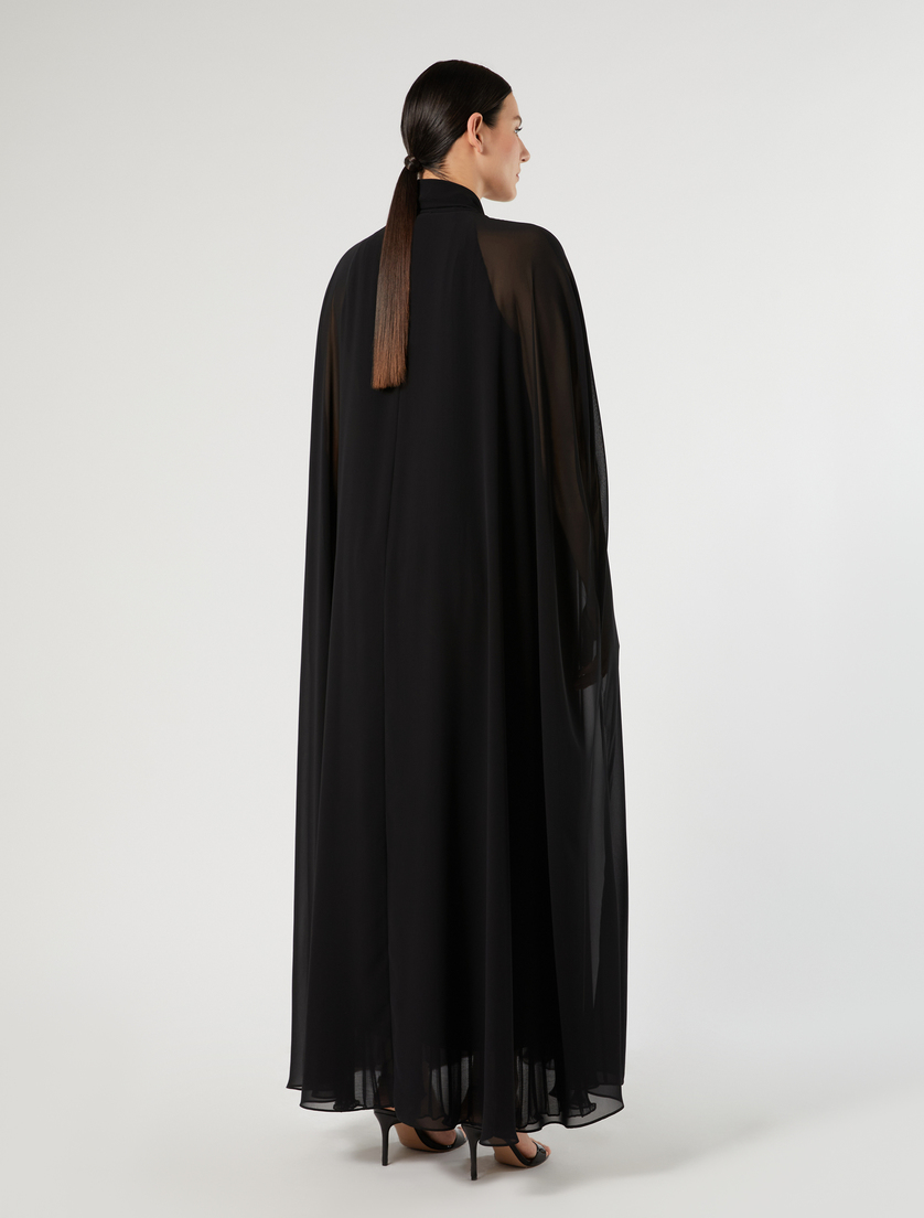 Cappa in crêpe georgette - NERO - Marina Rinaldi - 4