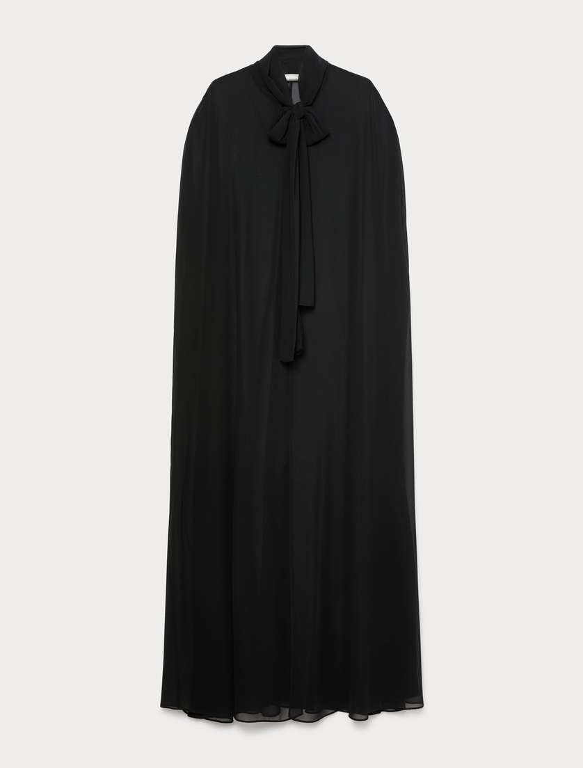 Cappa in crêpe georgette - NERO - Marina Rinaldi