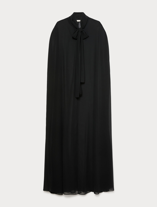 Cappa in crêpe georgette - NERO - Marina Rinaldi - 1