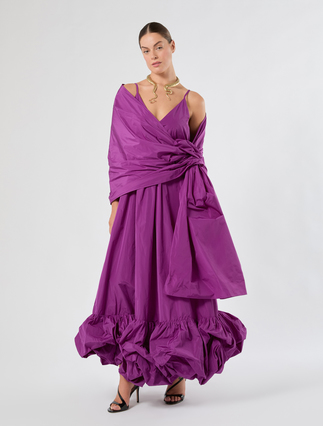 Stola in taffetà - FUXIA VIOLA - Marina Rinaldi - 4