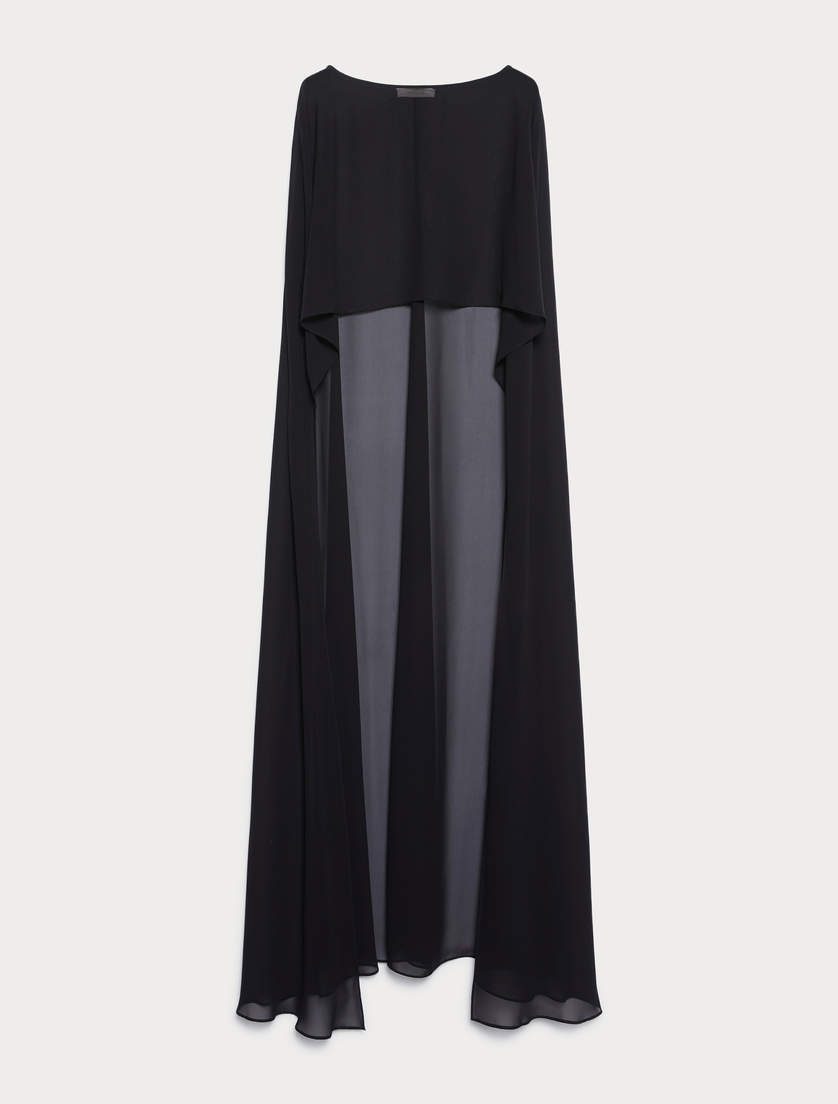 Cappa coprispalle in georgette - NERO - Marina Rinaldi