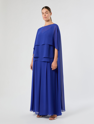 Cappa coprispalle in georgette - BLUETTE - Marina Rinaldi - 3