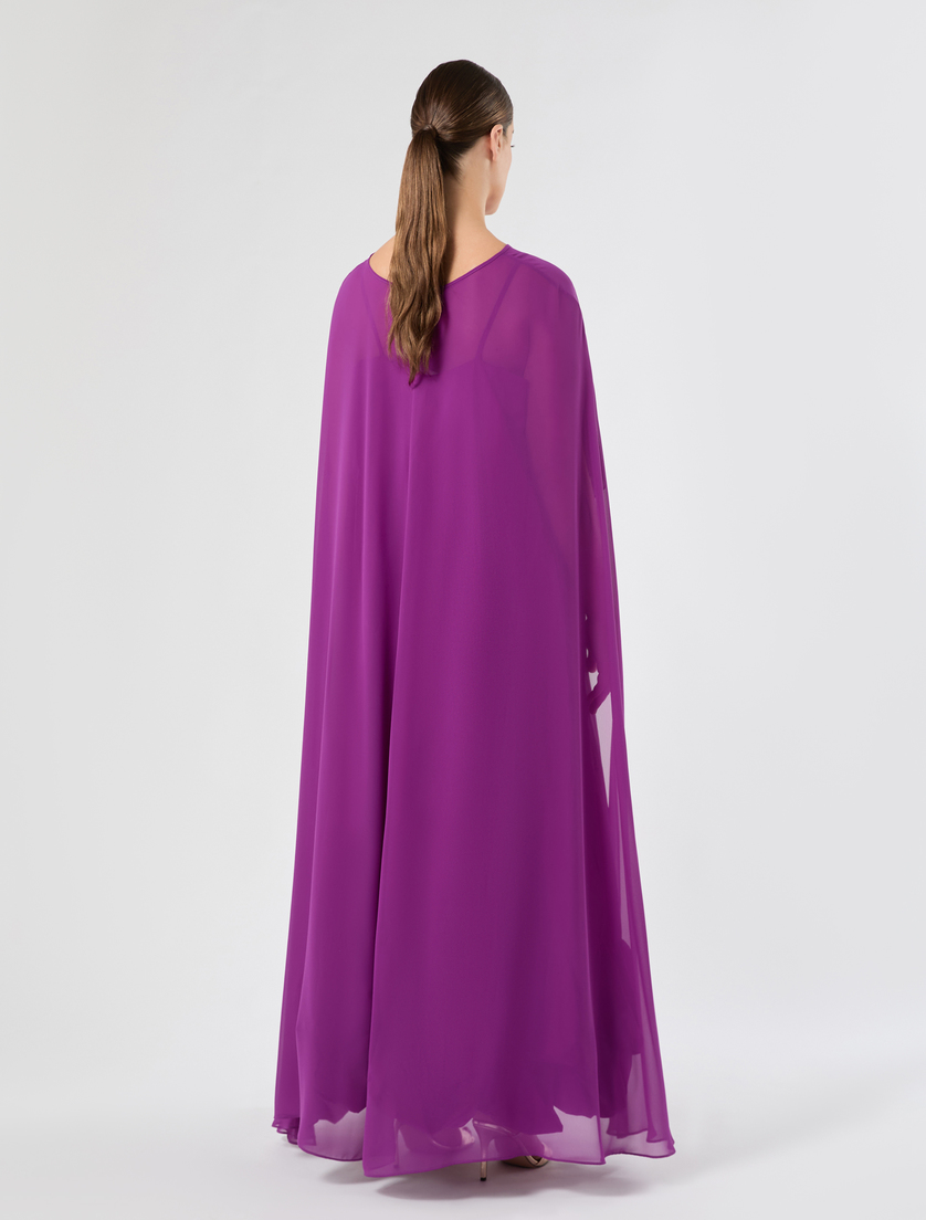 Cappa coprispalle in georgette - FUXIA VIOLA - Marina Rinaldi - 4