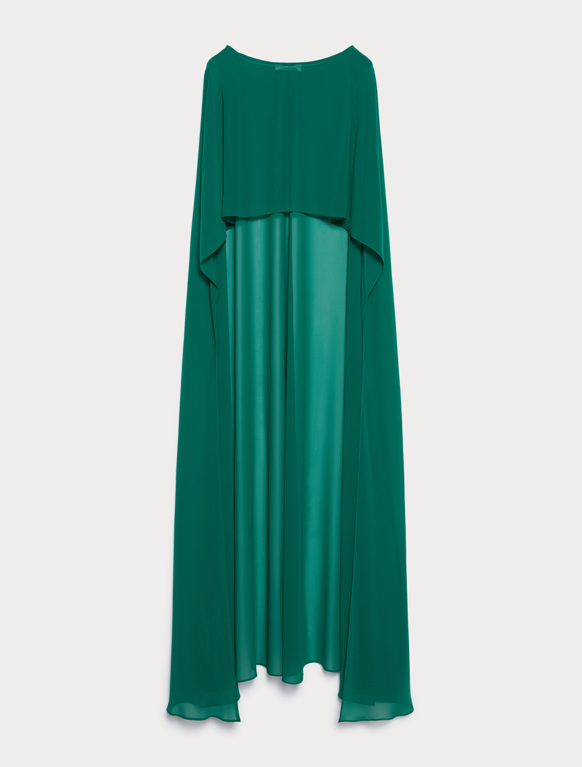 Cappa coprispalle in georgette - VERDE SCURO - Marina Rinaldi