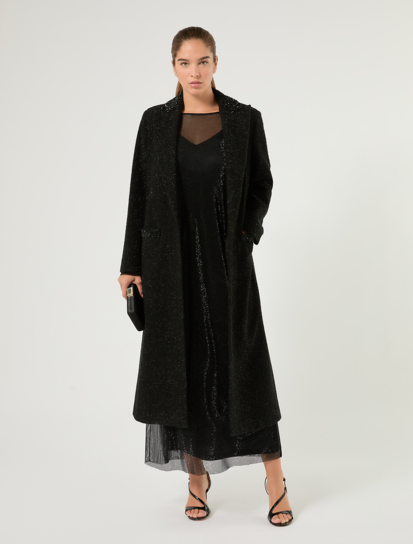Rhinestone-adorned mesh dress - Marina Rinaldi