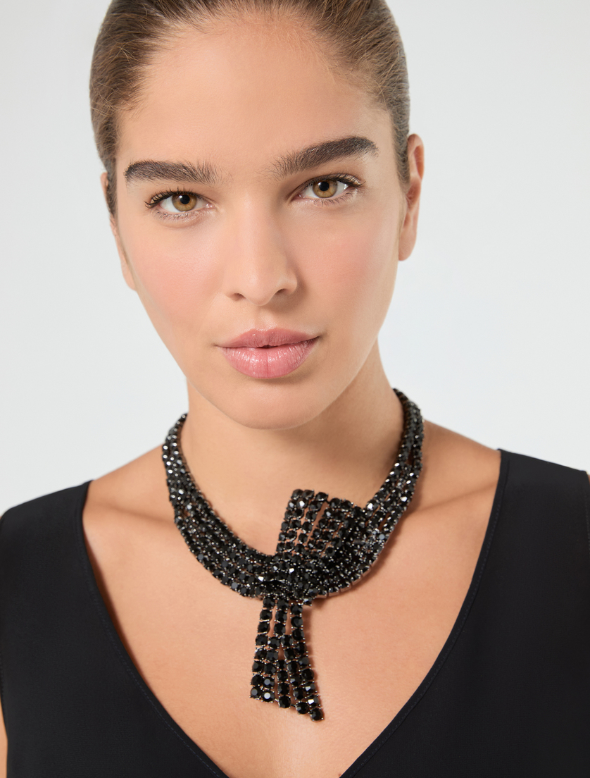 Collier mit Strasssteinen - SCHWARZ - Marina Rinaldi - 3