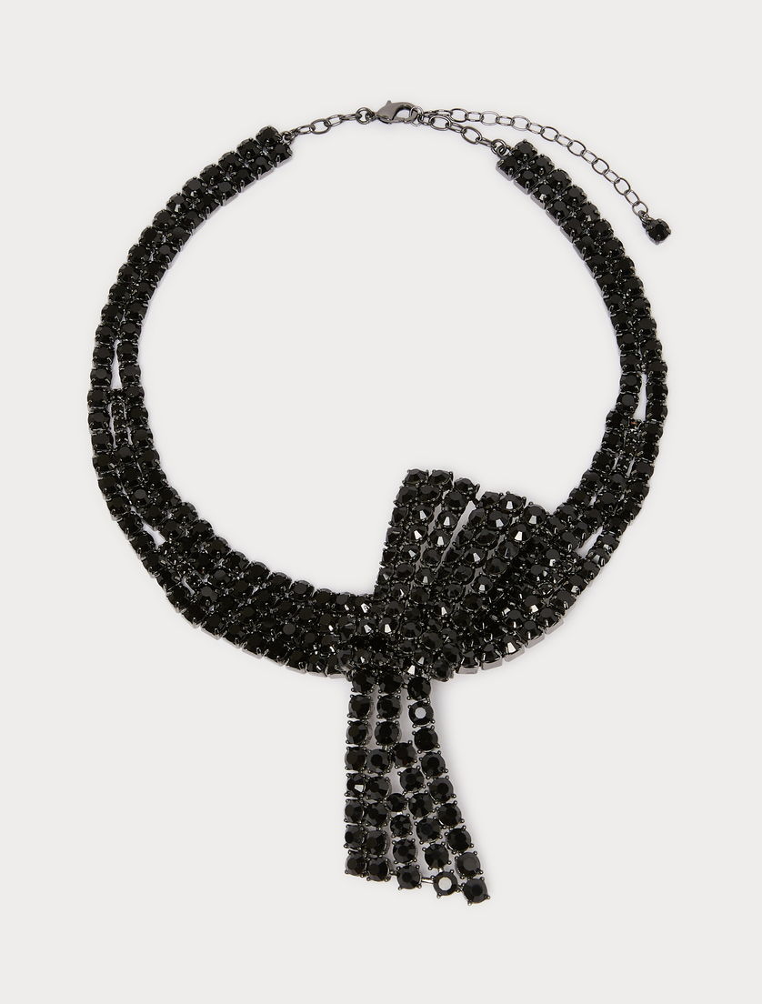 Collier mit Strasssteinen - SCHWARZ - Marina Rinaldi