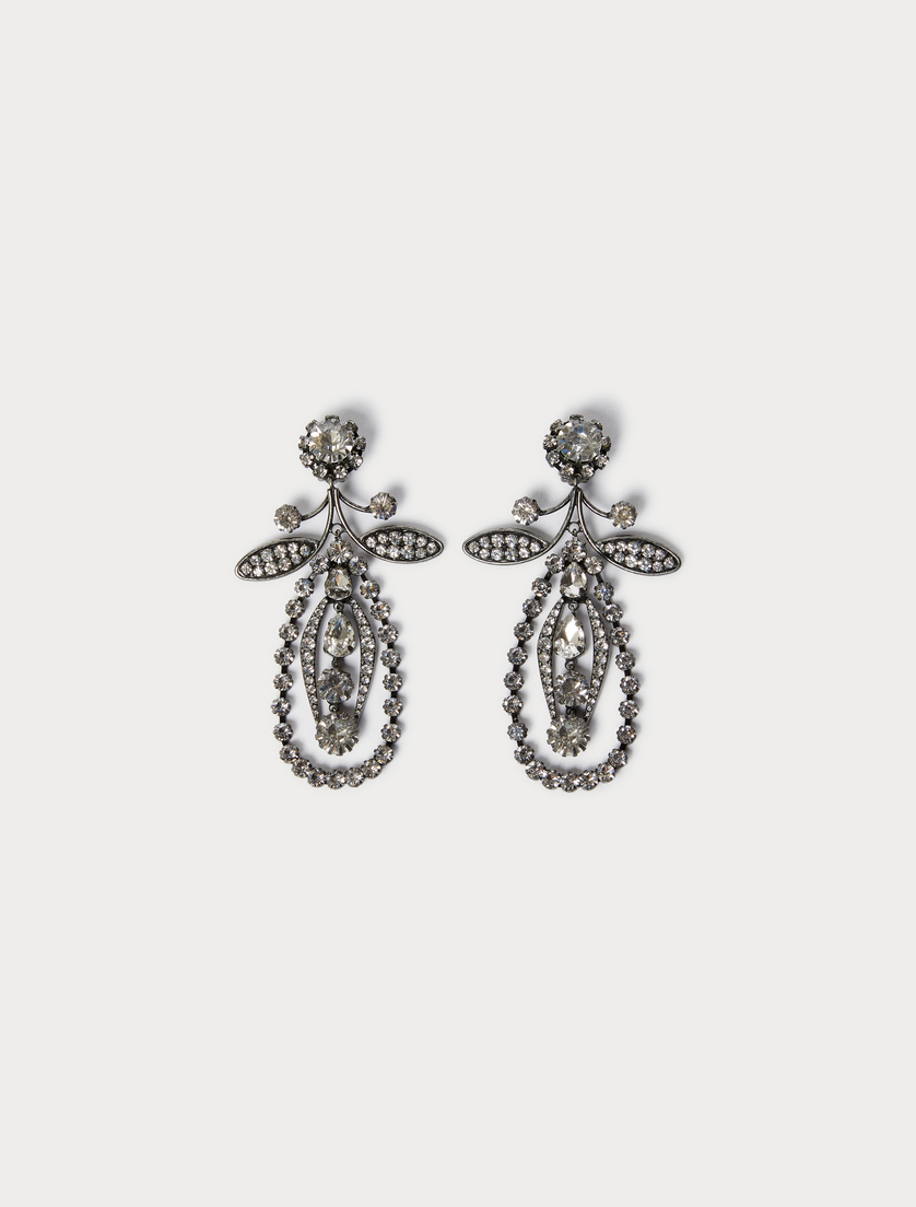 Rhinestone necklace and earrings - SILVER - Marina Rinaldi - 3