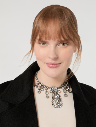 Rhinestone necklace and earrings - SILVER - Marina Rinaldi - 4