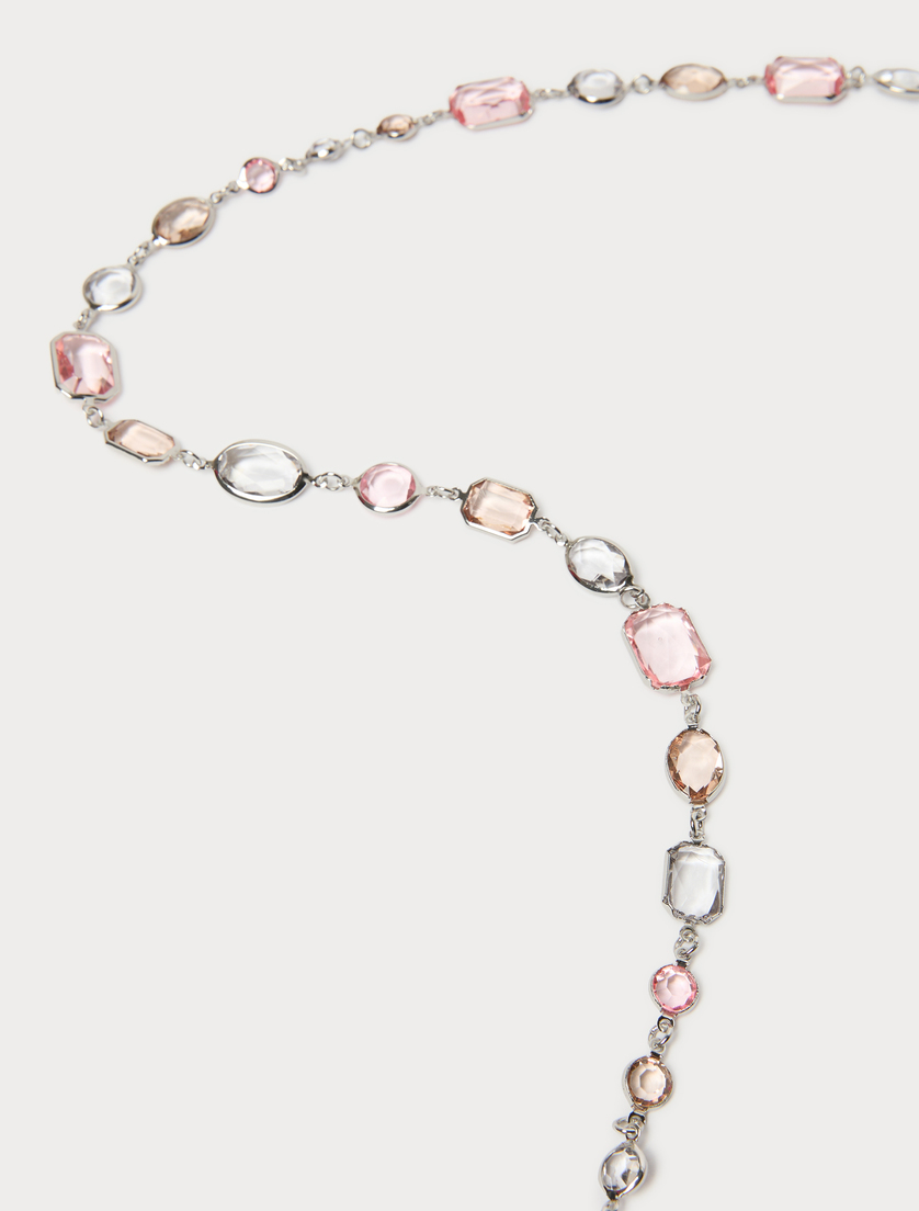 Crystal-adorned necklace - POWDER - Marina Rinaldi - 2