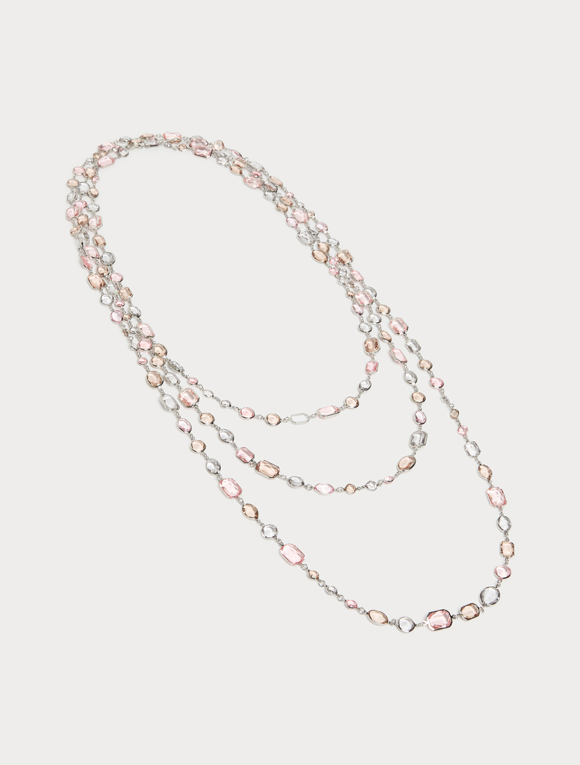 Crystal-adorned necklace - POWDER - Marina Rinaldi