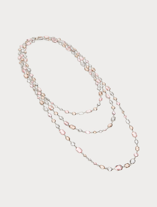 Crystal-adorned necklace - POWDER