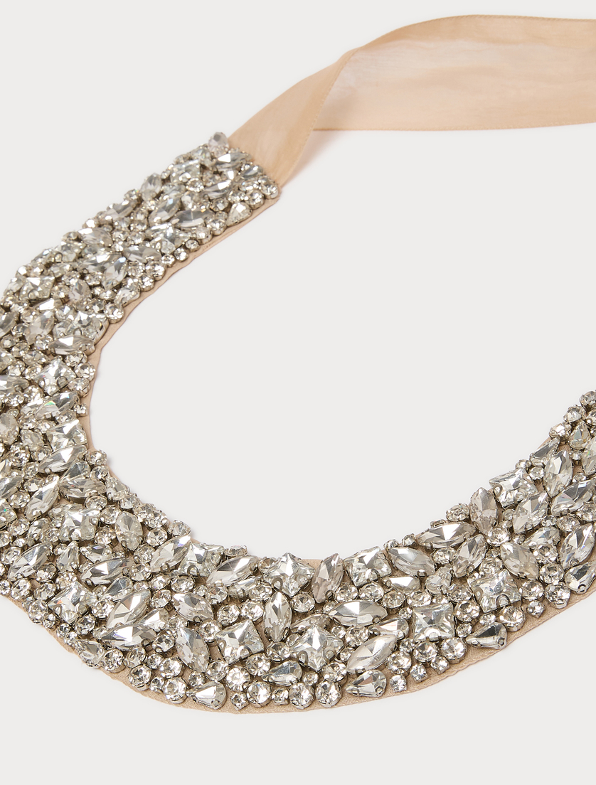 Organza and all-over rhinestone choker - NUDO - Marina Rinaldi - 2