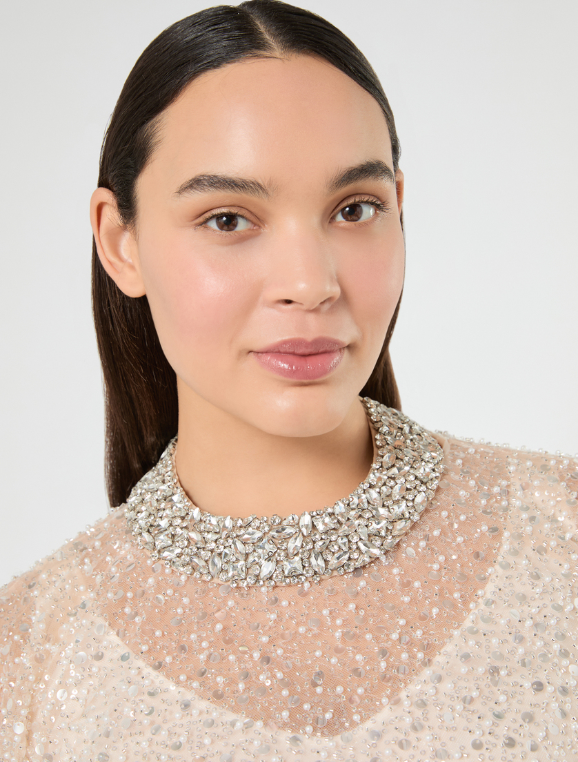 Organza and all-over rhinestone choker - NUDO - Marina Rinaldi - 3