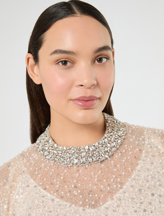 Organza and all-over rhinestone choker - NUDO - Marina Rinaldi - 3