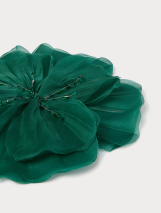 Spilla in organza di seta - VERDE - Marina Rinaldi - 2