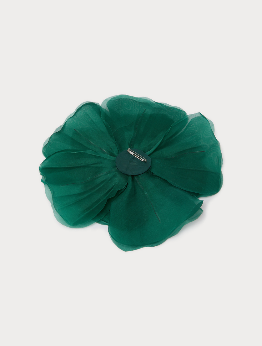 Spilla in organza di seta - VERDE - Marina Rinaldi - 3