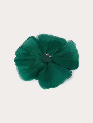Spilla in organza di seta - VERDE - Marina Rinaldi - 3