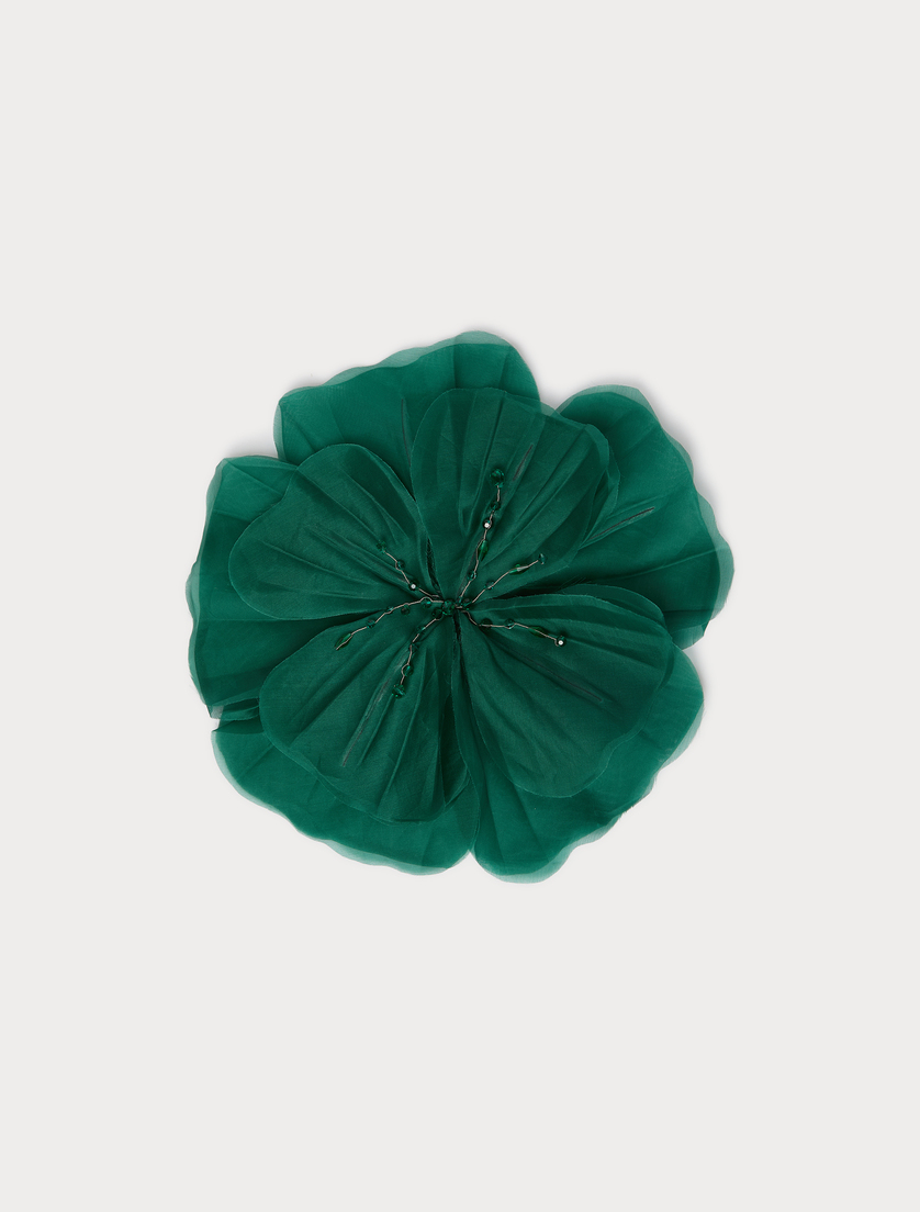 Spilla in organza di seta - VERDE - Marina Rinaldi