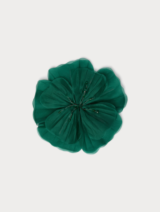 Spilla in organza di seta - VERDE