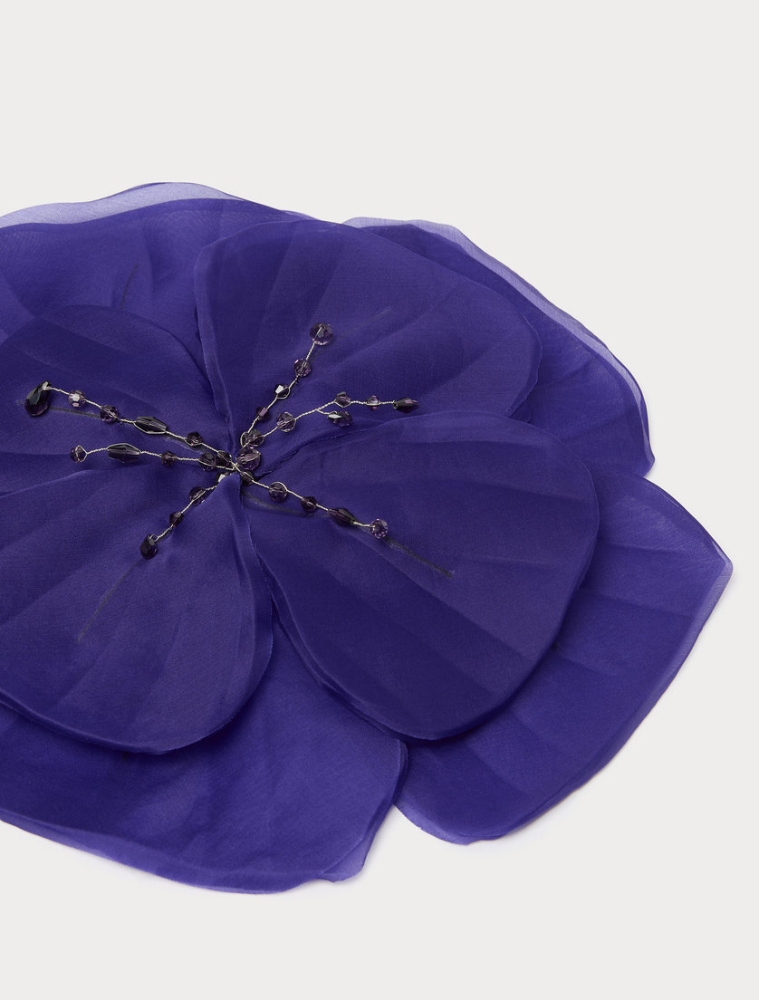 Silk organza brooch - PURPLE - Marina Rinaldi - 2