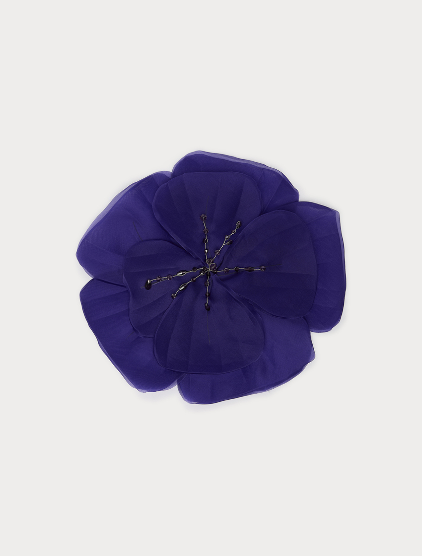 Silk organza brooch - PURPLE - Marina Rinaldi