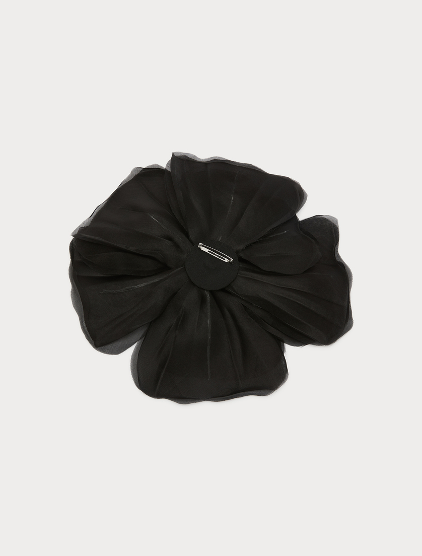 Spilla in organza di seta - NERO - Marina Rinaldi - 3