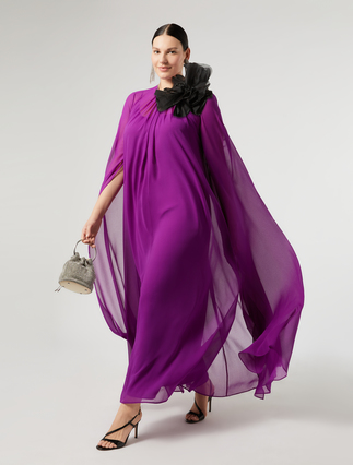 Spilla in organza di seta - NERO - Marina Rinaldi - 5